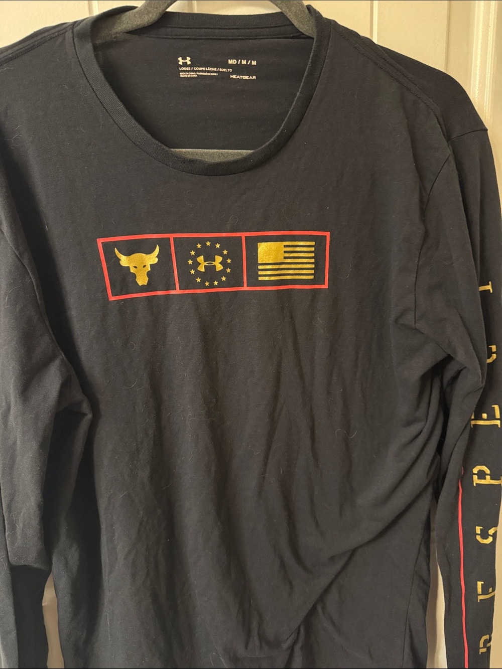 Under Armour Men’s Black Long-Sleeve Graphic Performance Tee Project Rock